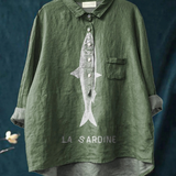Sonia | T-shirt casual con stampa di sardine