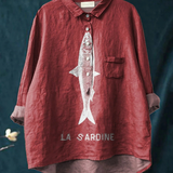 Sonia | T-shirt casual con stampa di sardine