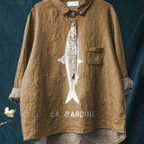 Sonia | T-shirt casual con stampa di sardine