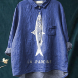 Sonia | T-shirt casual con stampa di sardine