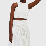 Lidia | Set elegante con top corto e gonna