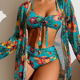 Gloria | Bikini con gonna floreale
