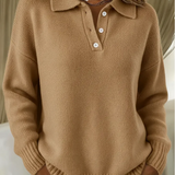 Marcella | Maglione in maglia con colletto polo