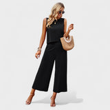Monica | Completo in lino con gilet e pantaloni