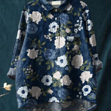Lara | Camicia casual con stampa floreale artistica