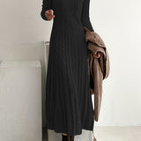 Evelina | Abito lungo in maglia a trecce