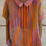 Giuliana | Camicia a righe geometriche colorate