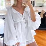 Lavinia | Completo con volant e shorts