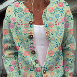 Norma | Cardigan con stampa floreale e bottoni