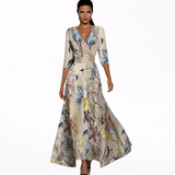 Emilia | Abito lungo floreale elegante