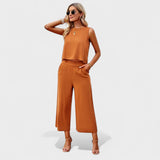 Monica | Completo in lino con gilet e pantaloni