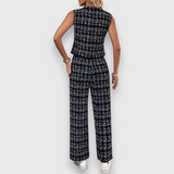 Stella | Completo due pezzi a quadri con scollo a V