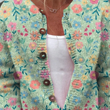 Norma | Cardigan con stampa floreale e bottoni
