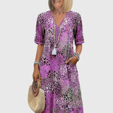 Anna | Abito midi elegante a fiori