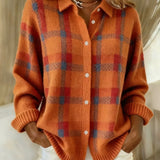 Delia | Giacca-camicia a quadri con bottoni