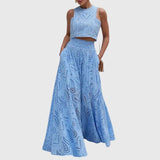 Lidia | Set elegante con top corto e gonna
