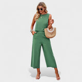 Monica | Completo in lino con gilet e pantaloni