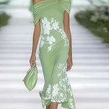 Luana | Abito elegante con stampa floreale