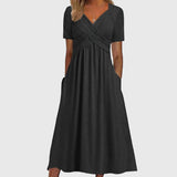 Regina | Abito midi con effetto pancia piatta