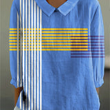 Stefania | Blusa patchwork con colletto vintage
