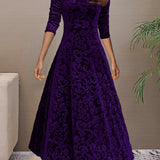 Nadia | Abito elegante in velluto per le feste