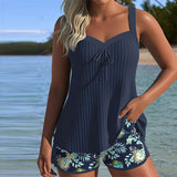 Serena | Tankini a righe con pantaloncino da spiaggia