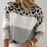 Serena | Maglione con dettaglio leopardato