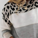 Serena | Maglione con dettaglio leopardato