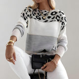 Serena | Maglione con dettaglio leopardato