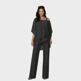 Mirella | Completo elegante con blusa a strati