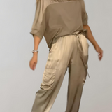 Agostina | Set lounge cargo effetto seta