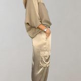 Agostina | Set lounge cargo effetto seta