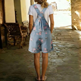 Elisabetta | Salopette in denim a fiori
