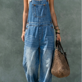 Giorgia | Salopette in denim con vita elasticizzata