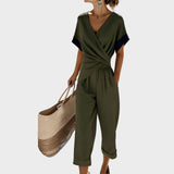 Sabrina | Completo due pezzi con top incrociato e pantaloni cropped