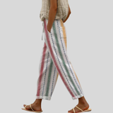 Liliana | Pantaloni casual a righe multicolori