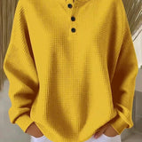 Aurelia | Maglione in maglia a nido d'ape con bottoni