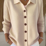 Michela | Cardigan con colletto da camicia e bottoni