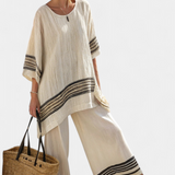 Cristiana | Set elegante a righe
