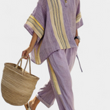 Norma | Completo boho color lavanda