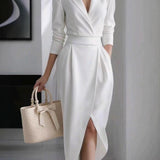Emilia | Abito midi drappeggiato elegante
