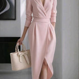 Emilia | Abito midi drappeggiato elegante