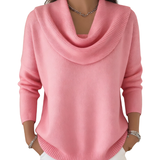Vera | Maglione con collo drappeggiato