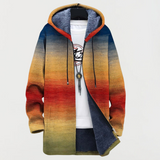 Debora | Cardigan con cappuccio e sfumatura tramonto