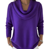 Vera | Maglione con collo drappeggiato
