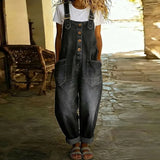 Angelica | Salopette vintage in morbido cotone effetto denim