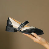 Mirella | Mary Jane in pelle stile brogue