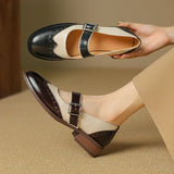 Mirella | Mary Jane in pelle stile brogue