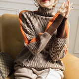 Fiorenza | Maglione a collo alto con motivo chevron