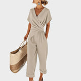 Sabrina | Completo due pezzi con top incrociato e pantaloni cropped